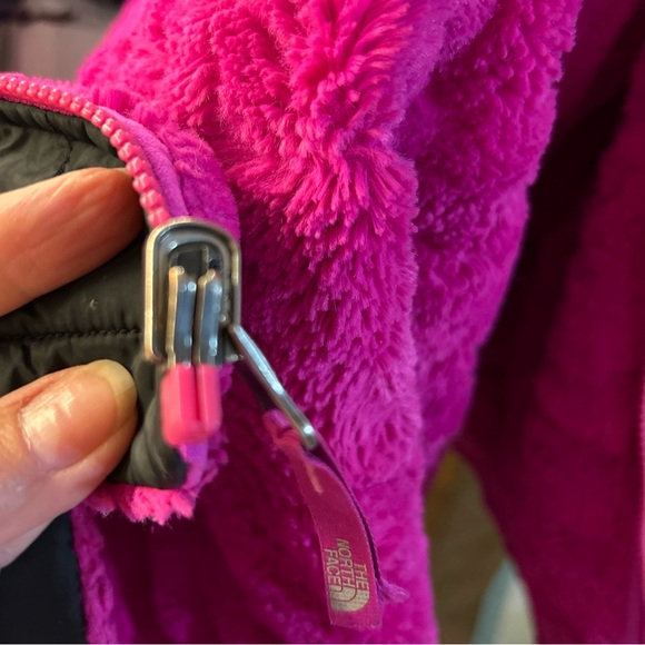 The North Face Mossbud Swirl Fleece Puff Jacket Reversible Girl’s XLarge 18 - Picture 9 of 10